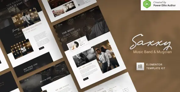 Saxxy – Music Band & Musician Elementor Template Kit