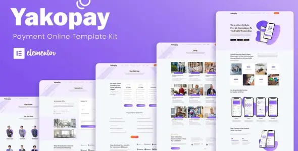 Yakopay – Online Payment App Elementor Template Kit