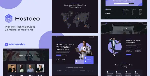 Hostdec – Website Hosting Services Elementor Template Kit