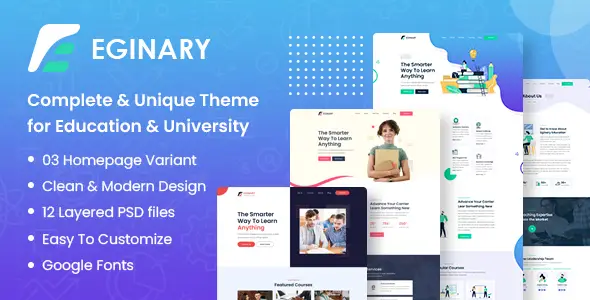 Eginary – Online Education Elementor Template Kit