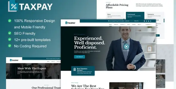 TaxPay – Advisor & Financial Consulting Elementor Template Kit