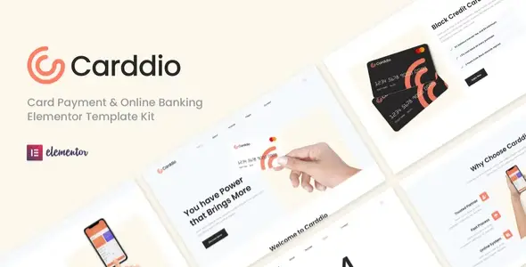 Carddio – Card Payment & Online Banking Elementor Template Kit